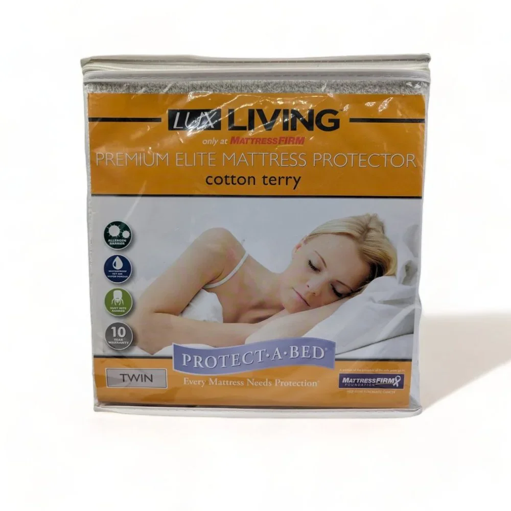NEW Lux Living Premium Elite Twin Mattress Protector Cotton Terry Waterproof